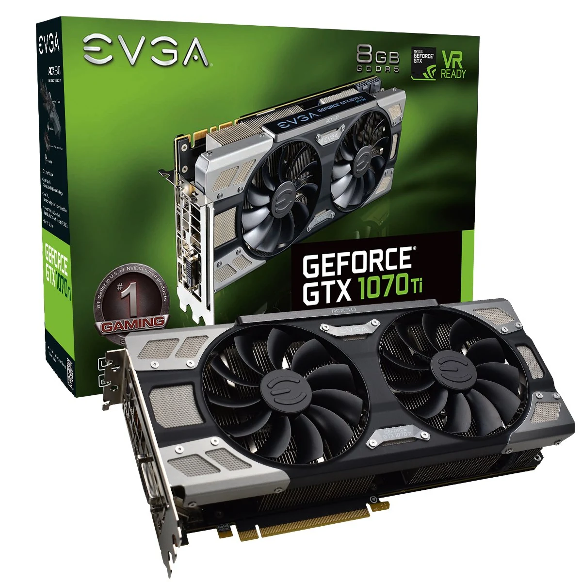 VGA EVGA GeForce GTX 1070 Ti SC Black Edition 8GB - GDDR5 - NEW