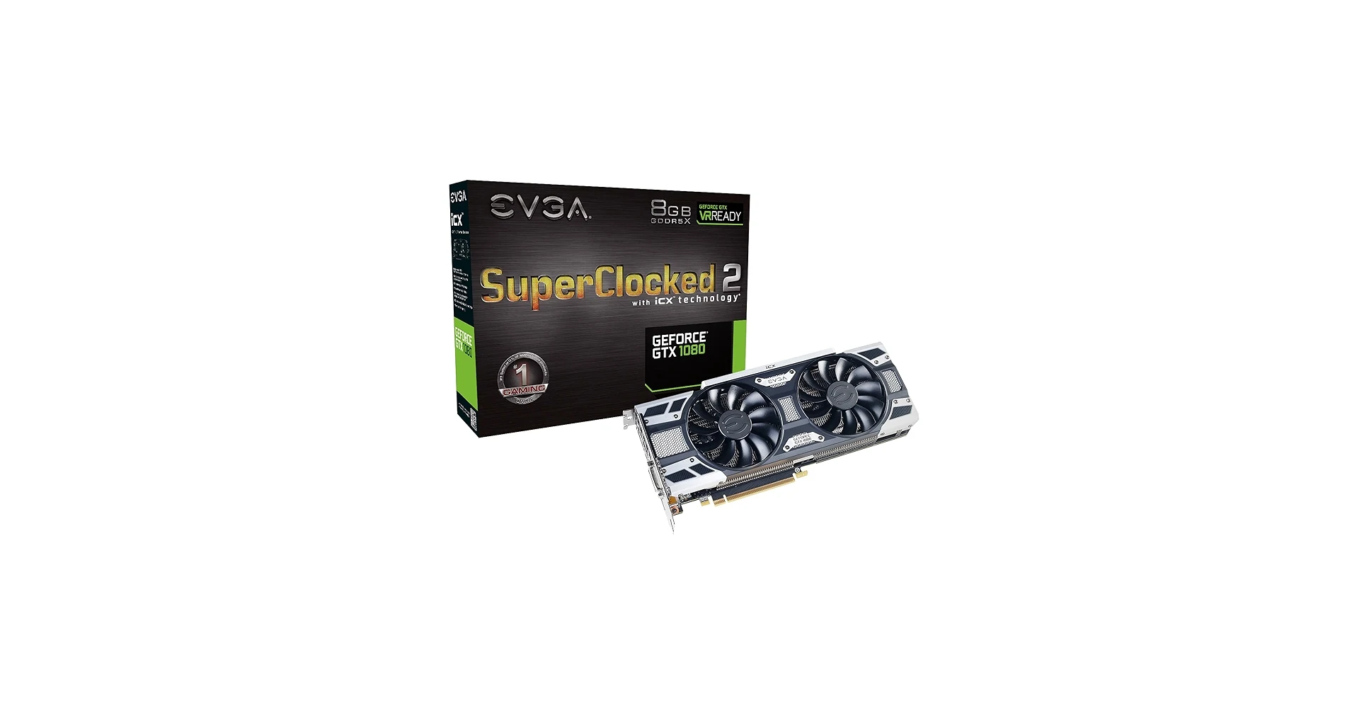 VGA EVGA GeForce GTX 1080 SC2 Gaming 8GB - GDDR5X - NEW