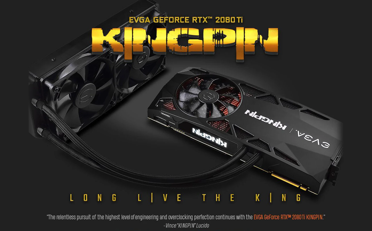 VGA EVGA GeForce RTX 2080 Ti Kingpin Gaming 11GB - GDDR6 - NEW