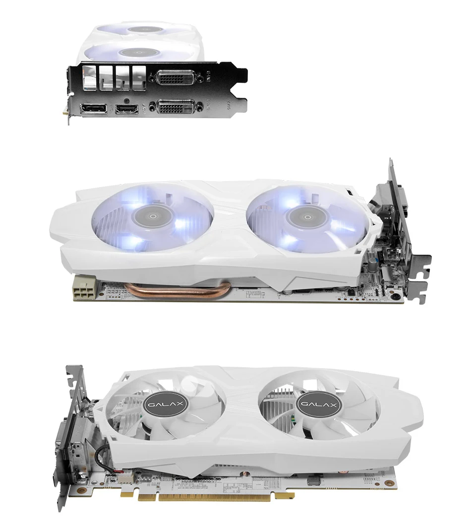 VGA GALAX GeForce GTX 1050 Ti EXOC White 4GB - GDDR5 - NEW