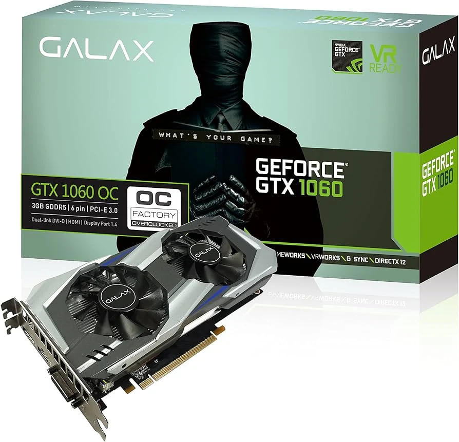 VGA GALAX GeForce GTX 1060 EXOC 3GB - GDDR5 - NEW
