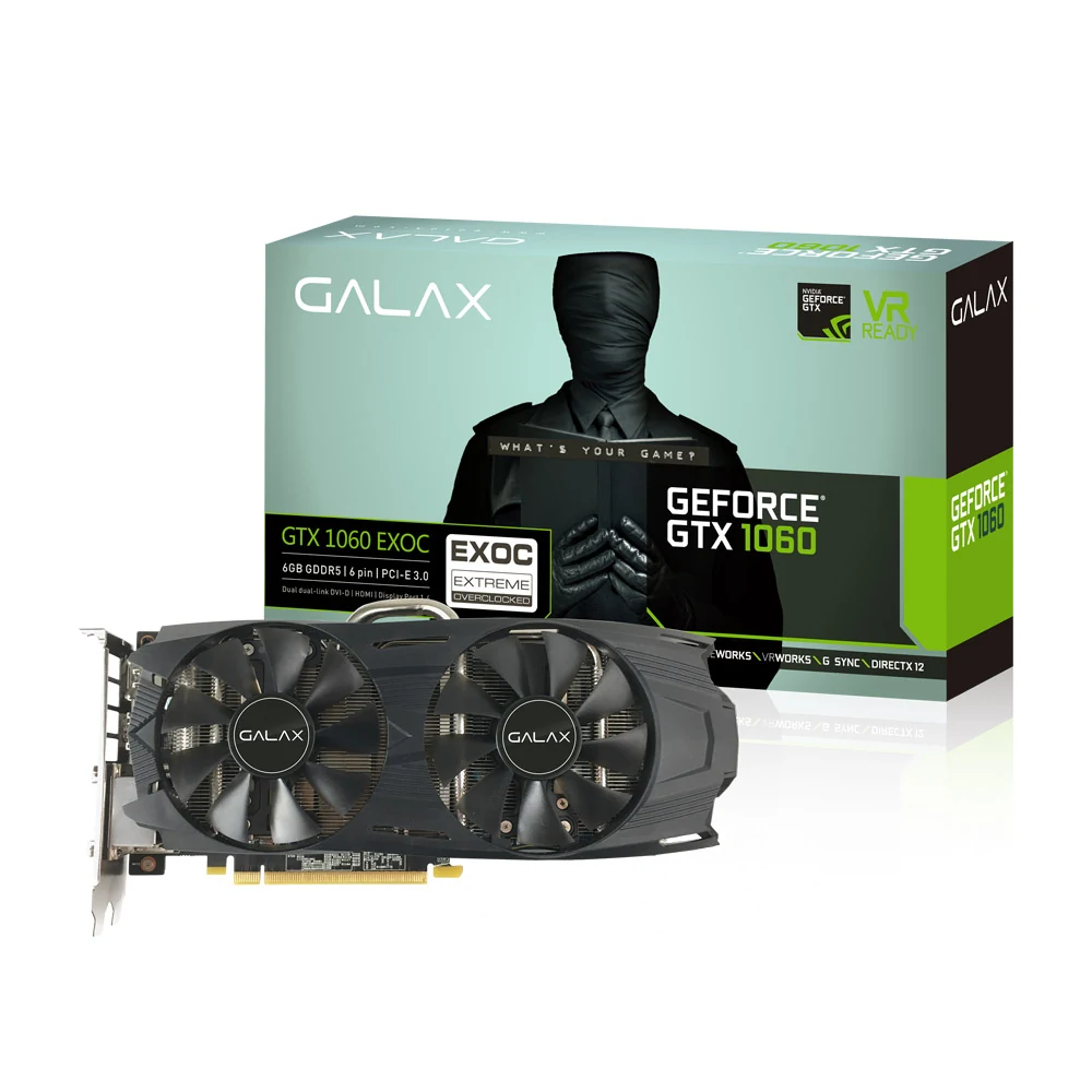VGA GALAX GeForce GTX 1060 EXOC 6GB GDDR5