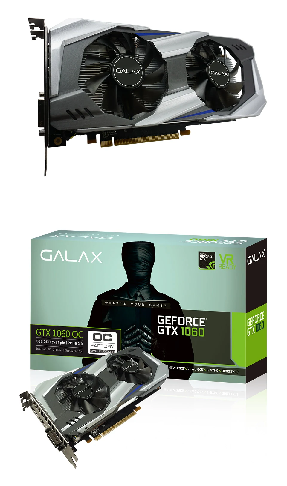 VGA GALAX GeForce GTX 1060 OC 3GB - GDDR5 - NEW