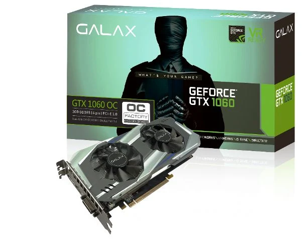 VGA GALAX GeForce GTX 1060 OC 3GB - GDDR5 - NEW