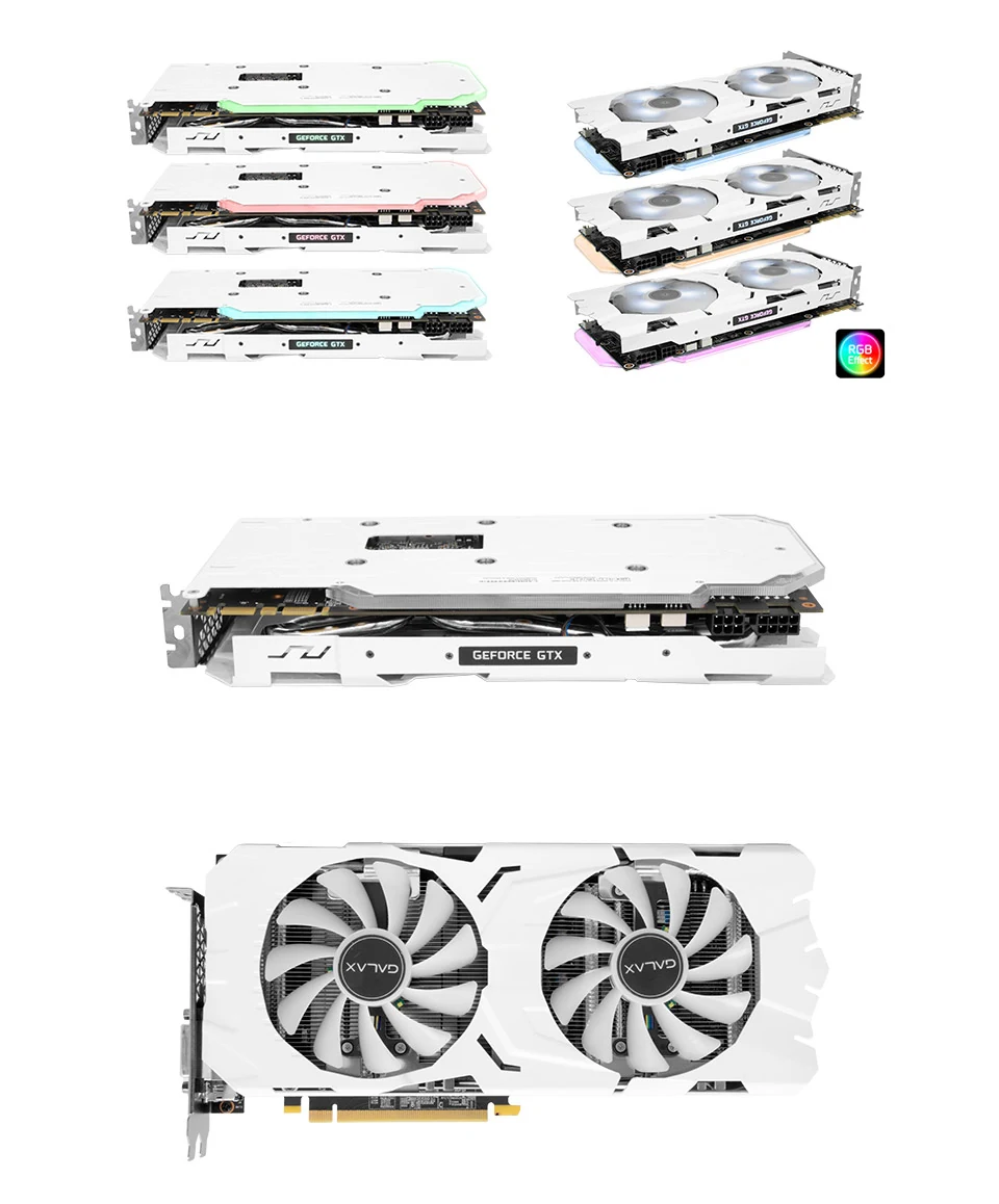 VGA GALAX GeForce GTX 1070 EXOC SNPR White 8GB - GDDR5 - NEW