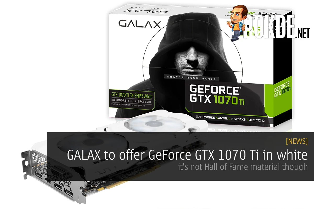 VGA GALAX GeForce GTX 1070 Ti EX-SNPR White 8GB - GDDR5 - NEW