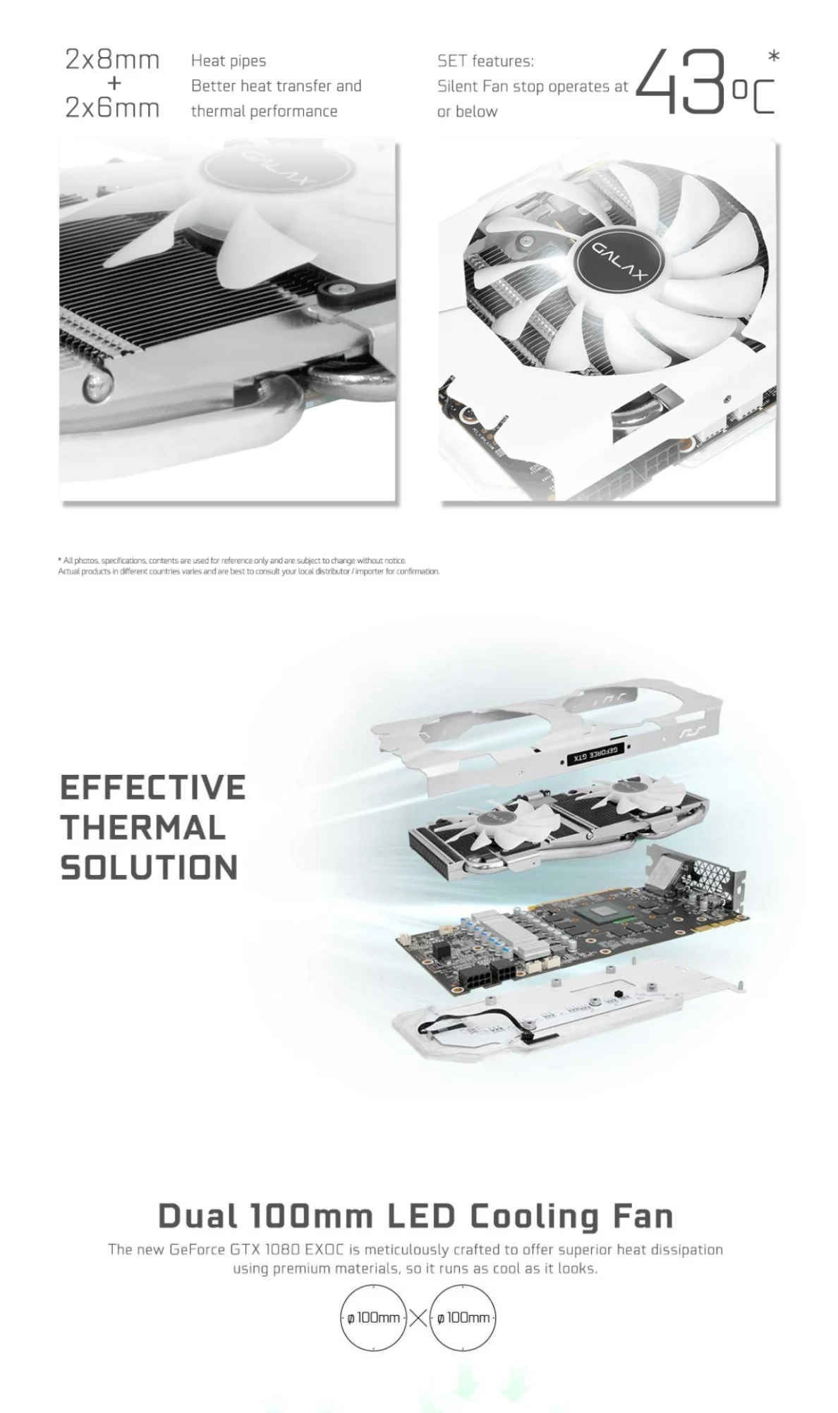 VGA GALAX GeForce GTX 1080 EXOC SNPR White 8GB GDDR5X