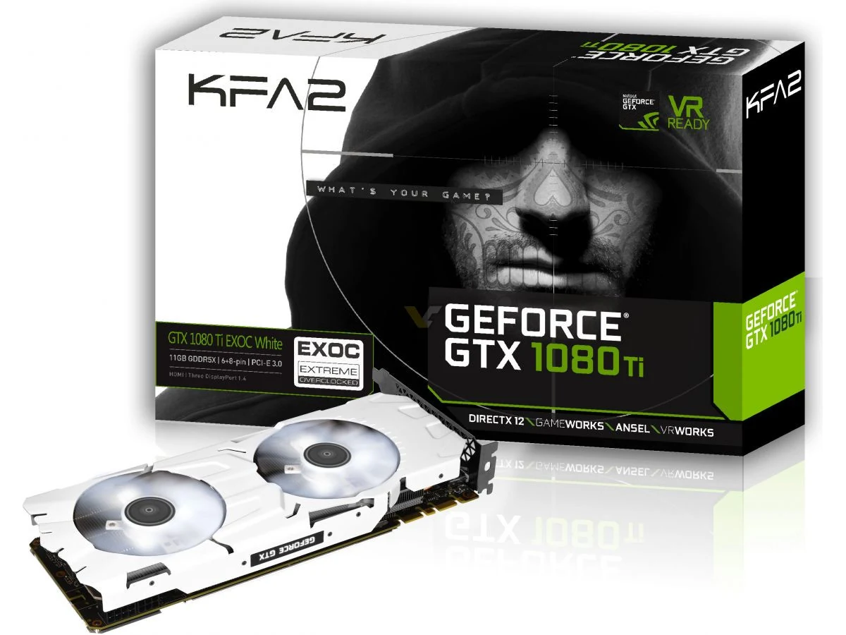 VGA GALAX GeForce GTX 1080 Ti EXOC White 11GB - GDDR5X - NEW