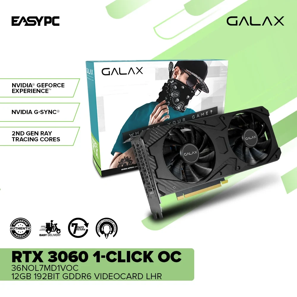 VGA GALAX GeForce RTX 3060 1-Click OC 12GB GDDR6