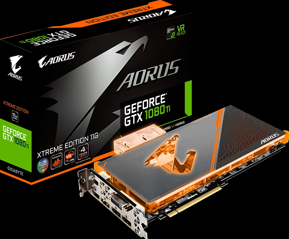 VGA GIGABYTE AORUS GeForce GTX 1080 Ti 11GB - GDDR5X - NEW