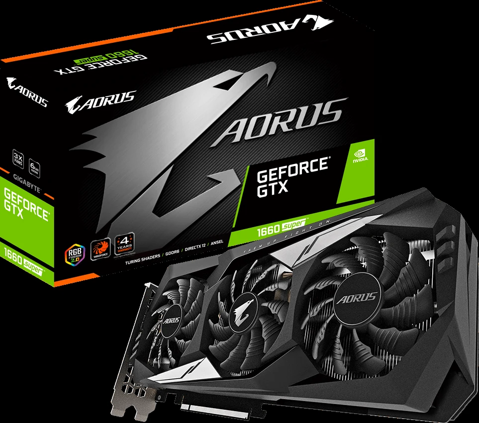 VGA GIGABYTE AORUS GeForce GTX 1660 6GB - GDDR5 - NEW