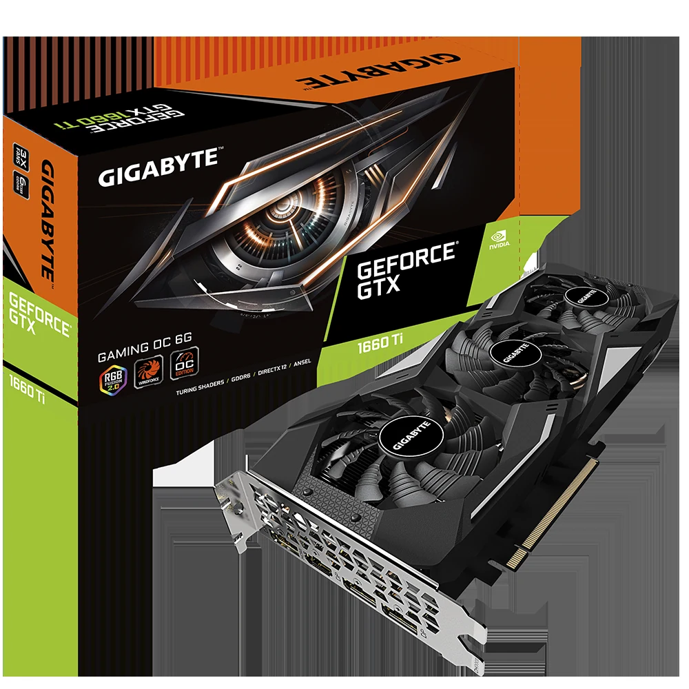 VGA GIGABYTE AORUS GeForce GTX 1660 Ti 6GB - GDDR6 - NEW