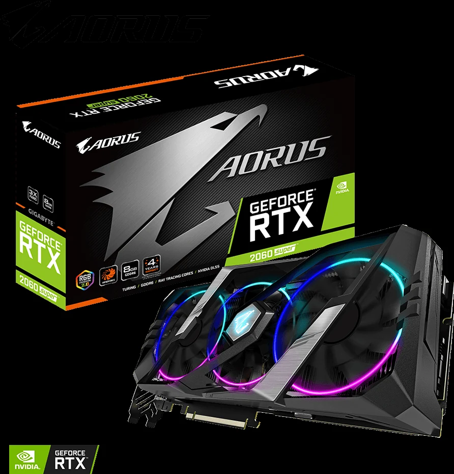 VGA GIGABYTE AORUS GeForce RTX 2060 SUPER 8GB - GDDR6 - NEW