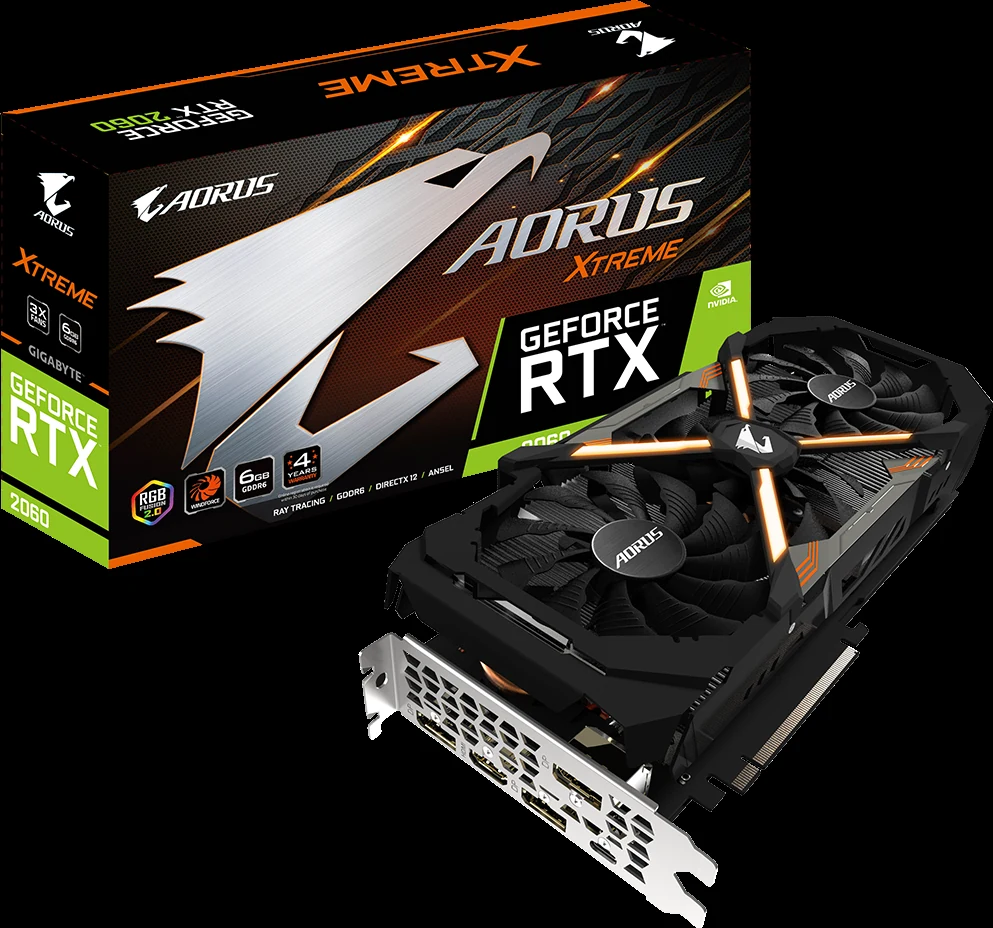 VGA GIGABYTE AORUS GeForce RTX 2060 Xtreme 6GB - GDDR6 - NEW