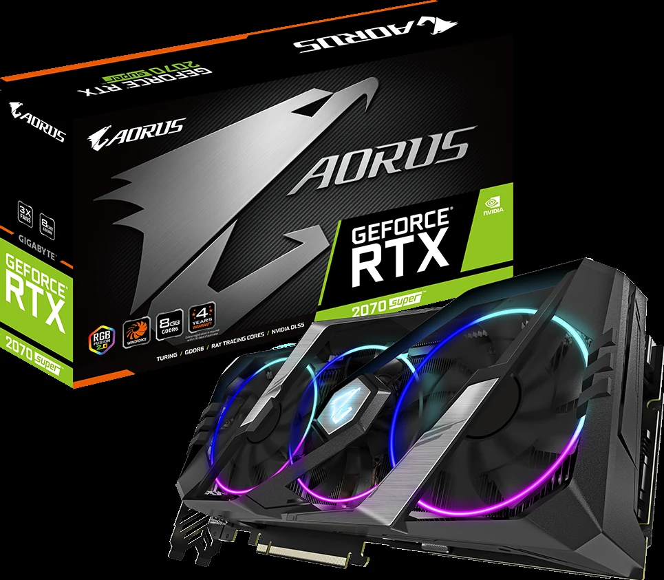 VGA GIGABYTE AORUS GeForce RTX 2070 SUPER 8G 8GB - GDDR6 - NEW