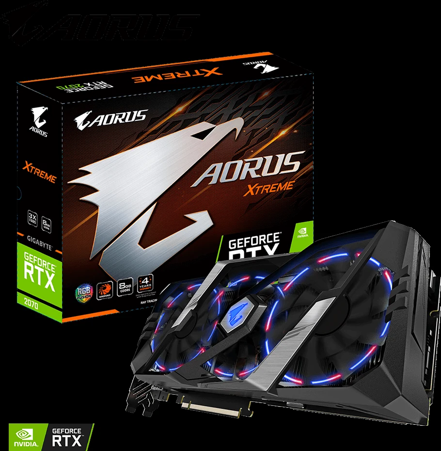 VGA GIGABYTE AORUS GeForce RTX 2070 Xtreme 8GB - GDDR6 - NEW