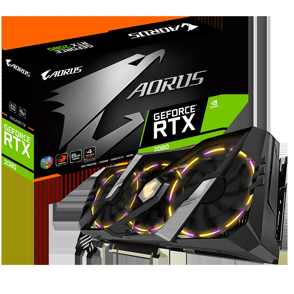 VGA GIGABYTE AORUS GeForce RTX 2080 8GB - GDDR6 - NEW