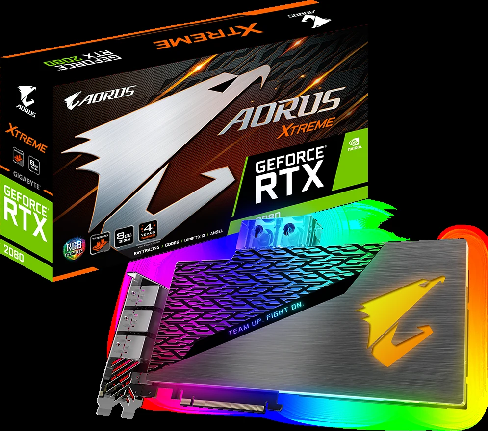 VGA GIGABYTE AORUS GeForce RTX 2080 Xtreme Waterforce WB 8GB - GDDR6 - NEW