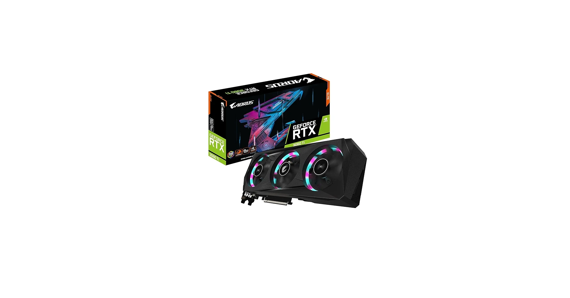 VGA Gigabyte AORUS GeForce RTX 3060 Ti Elite 8GB - GDDR6 - NEW