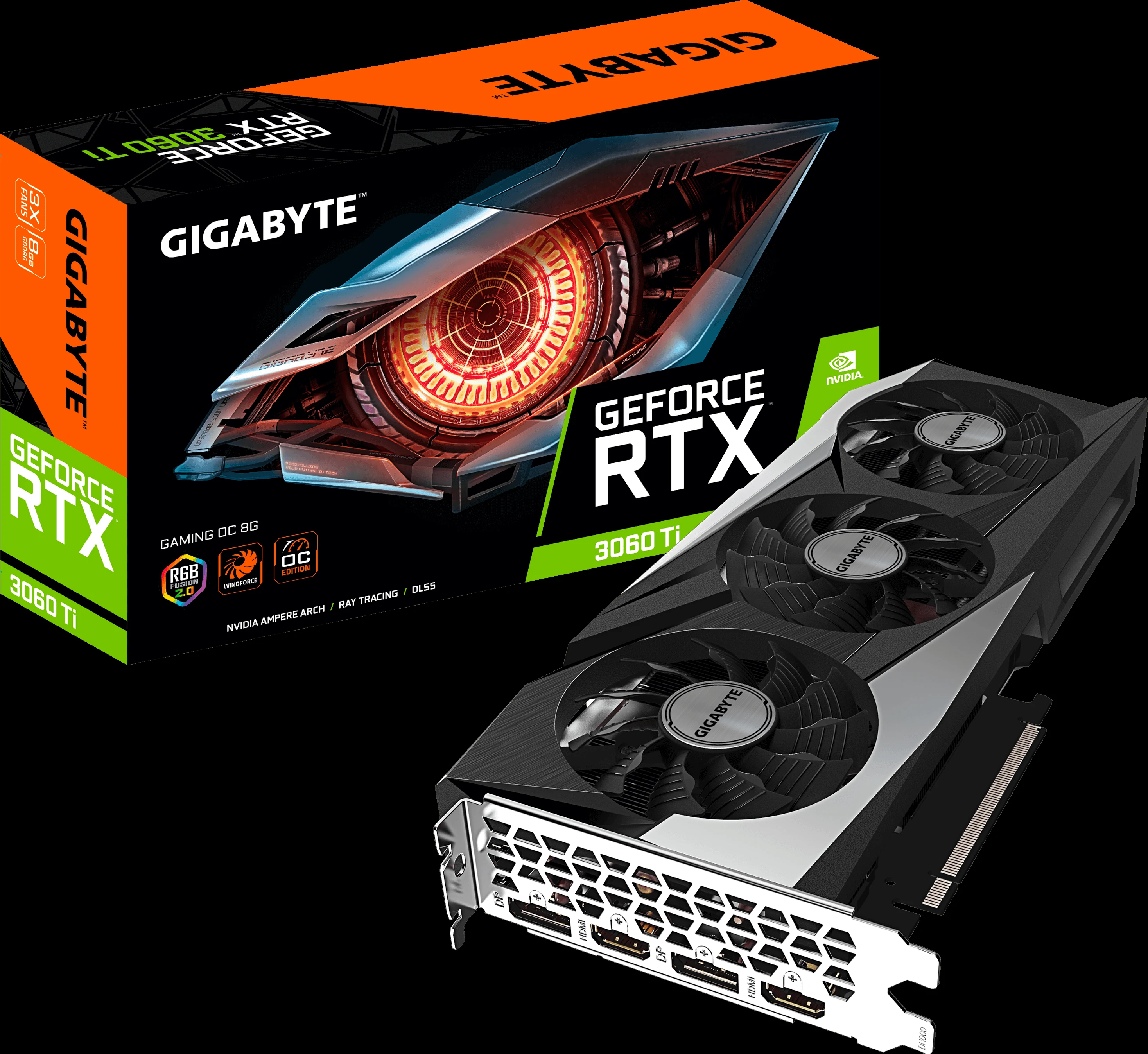 VGA Gigabyte AORUS GeForce RTX 3060 Ti Elite 8GB - GDDR6 - NEW