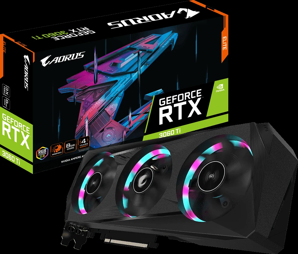 VGA Gigabyte AORUS GeForce RTX 3060 Ti Master 8GB - GDDR6 - NEW