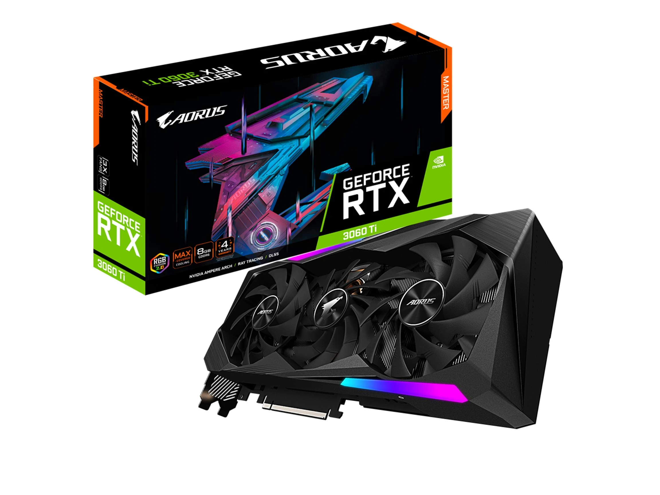 VGA Gigabyte AORUS GeForce RTX 3060 Ti Master 8GB - GDDR6 - NEW