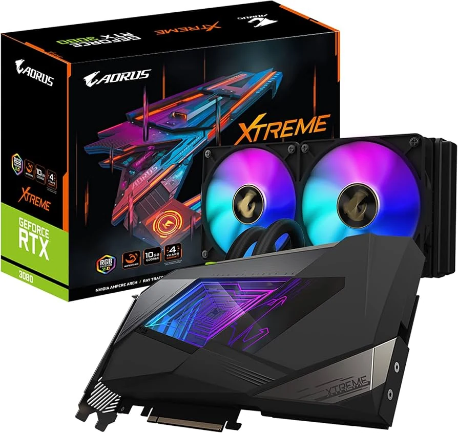 VGA Gigabyte AORUS GeForce RTX 3080 XTREME WATERFORCE 10GB - GDDR6X - NEW