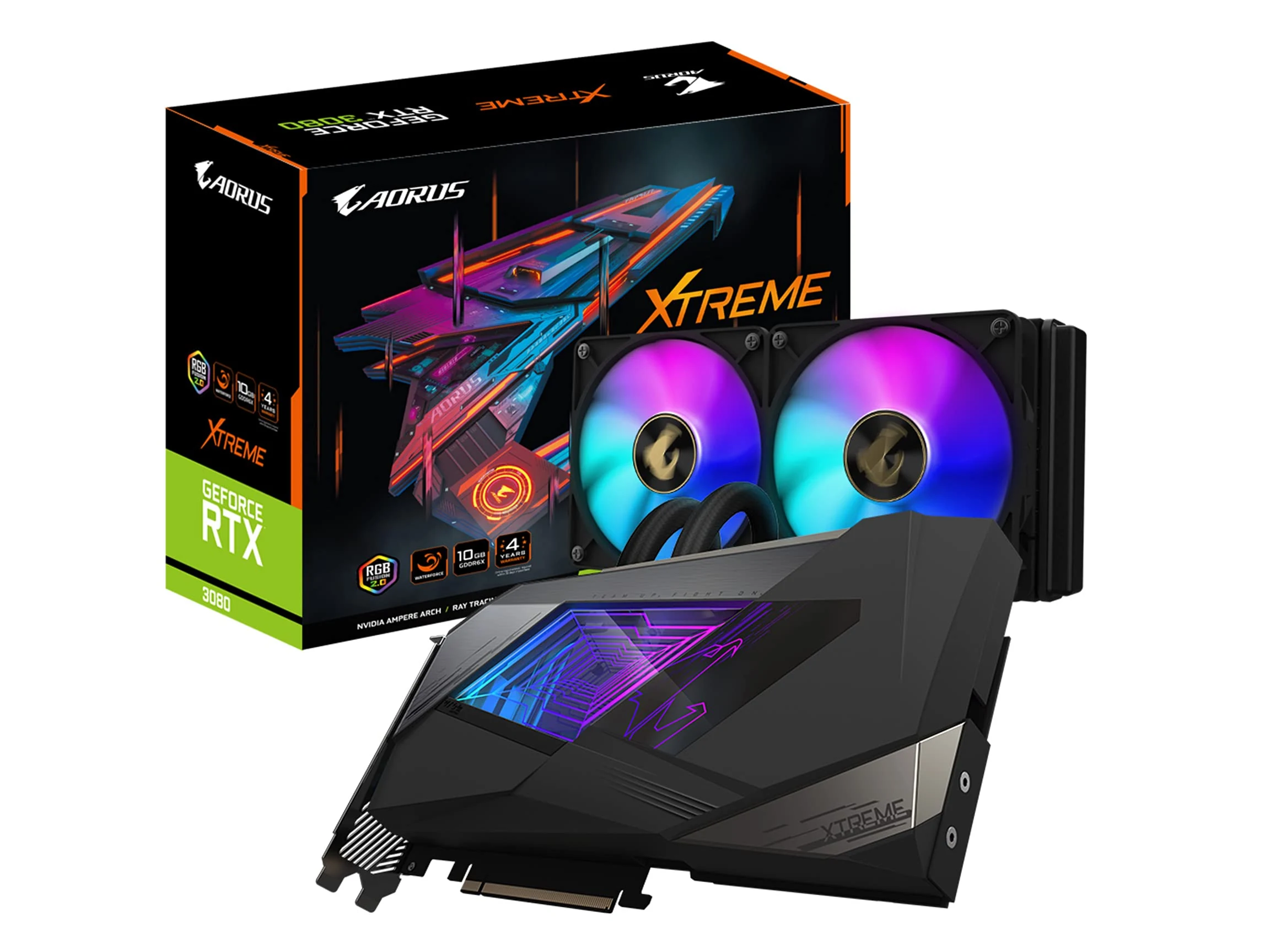VGA Gigabyte AORUS GeForce RTX 3080 XTREME WATERFORCE WB 10GB - GDDR6X - NEW