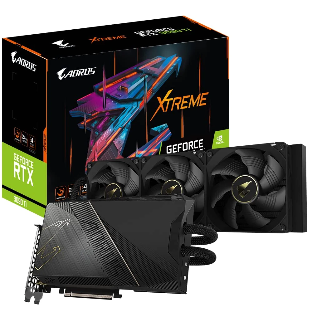 VGA Gigabyte AORUS GeForce RTX 3090 XTREME WATERFORCE WB 24GB - GDDR6X - NEW