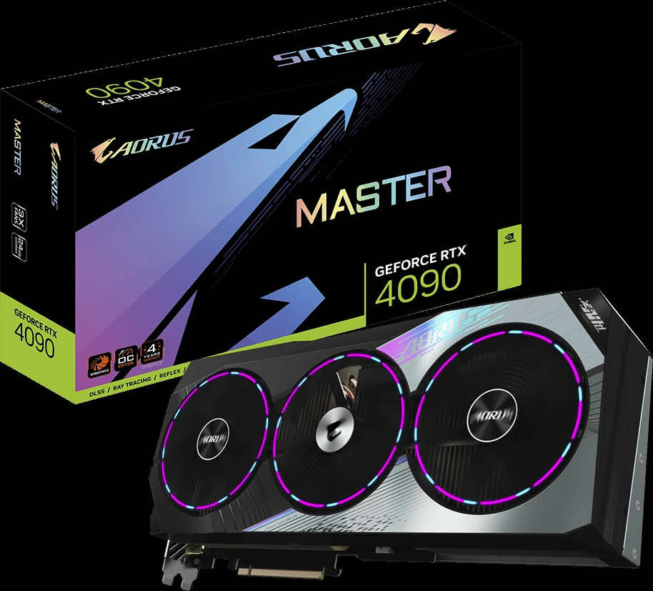 VGA Gigabyte AORUS GeForce RTX 4090 Master 24GB - GDDR6X - NEW