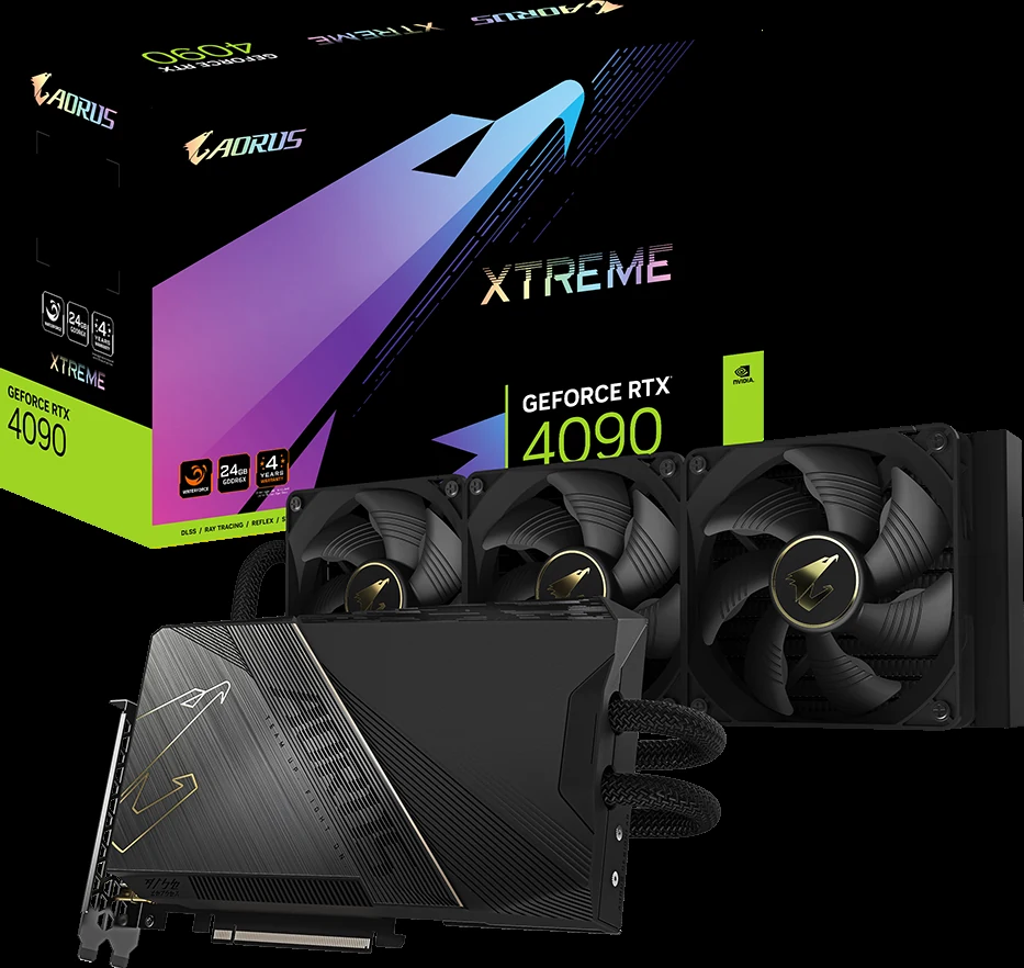 VGA Gigabyte AORUS GeForce RTX 4090 Xtreme Waterforce 24GB - GDDR6X - NEW