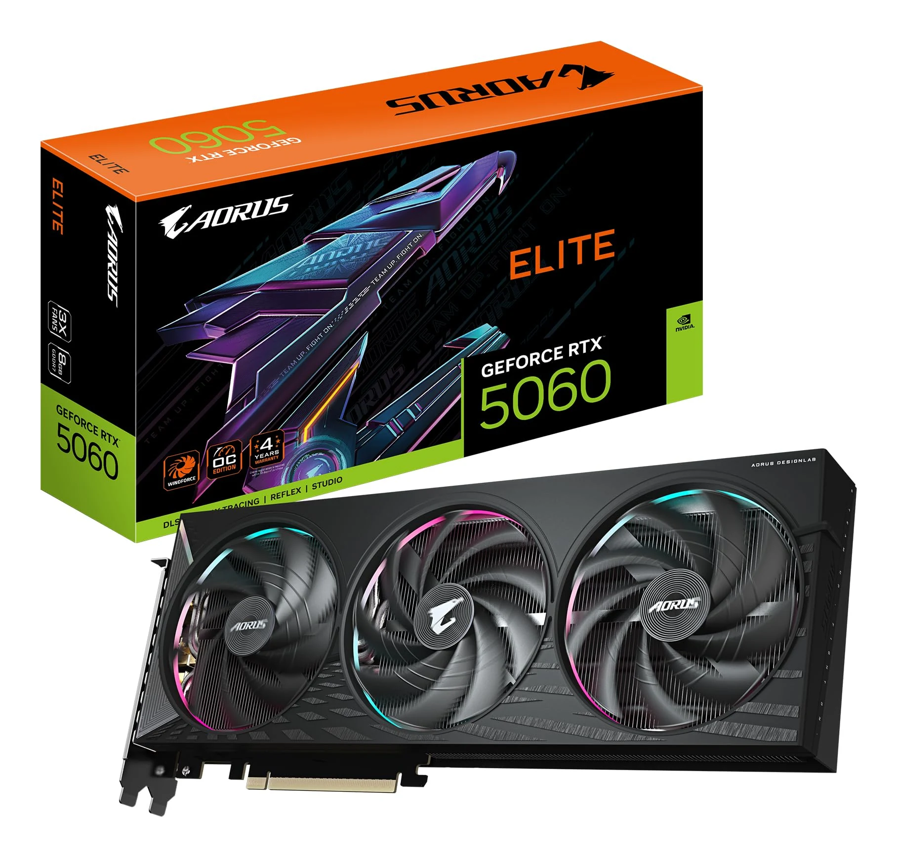 VGA Gigabyte AORUS GeForce RTX 5060 Elite 8G - GDDR7 - NEW
