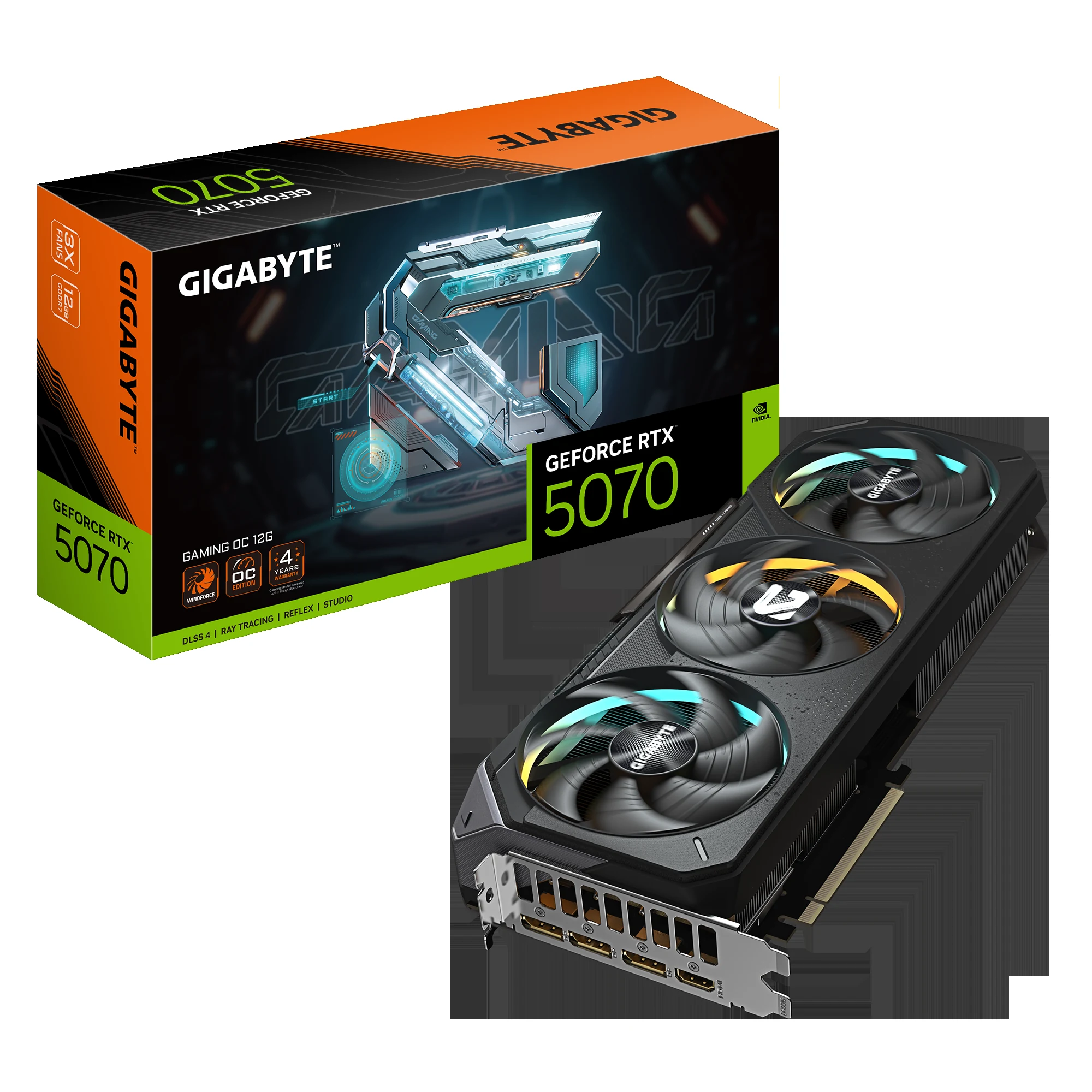 VGA Gigabyte AORUS GeForce RTX 5070 MASTER 12G - GDDR7 - NEW