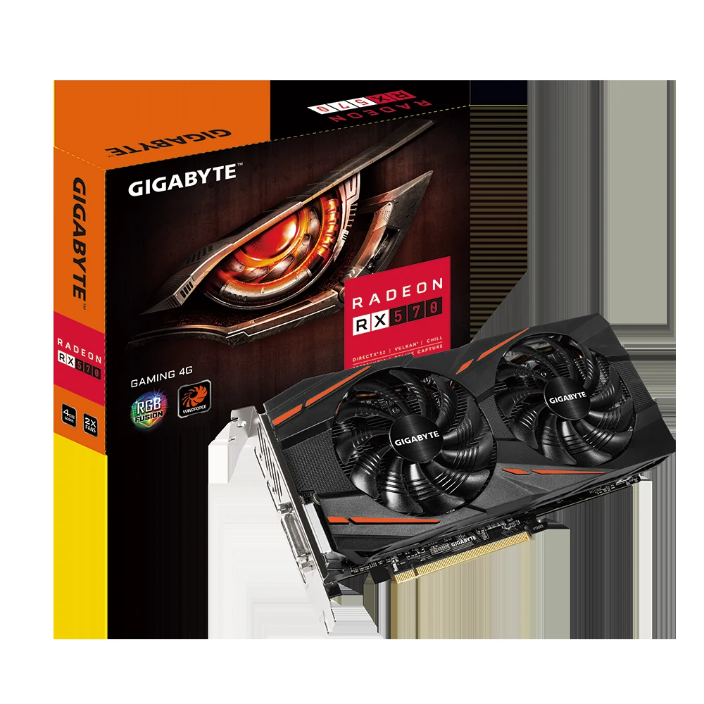 VGA GIGABYTE AORUS Radeon RX 570 4G - GDDR5 - NEW