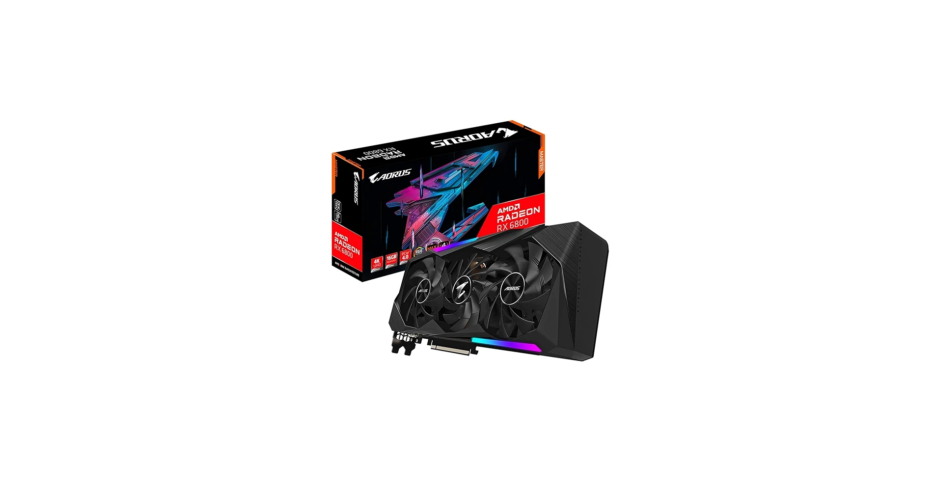 VGA GIGABYTE AORUS Radeon RX 6800 MASTER 16G - GDDR6 - NEW