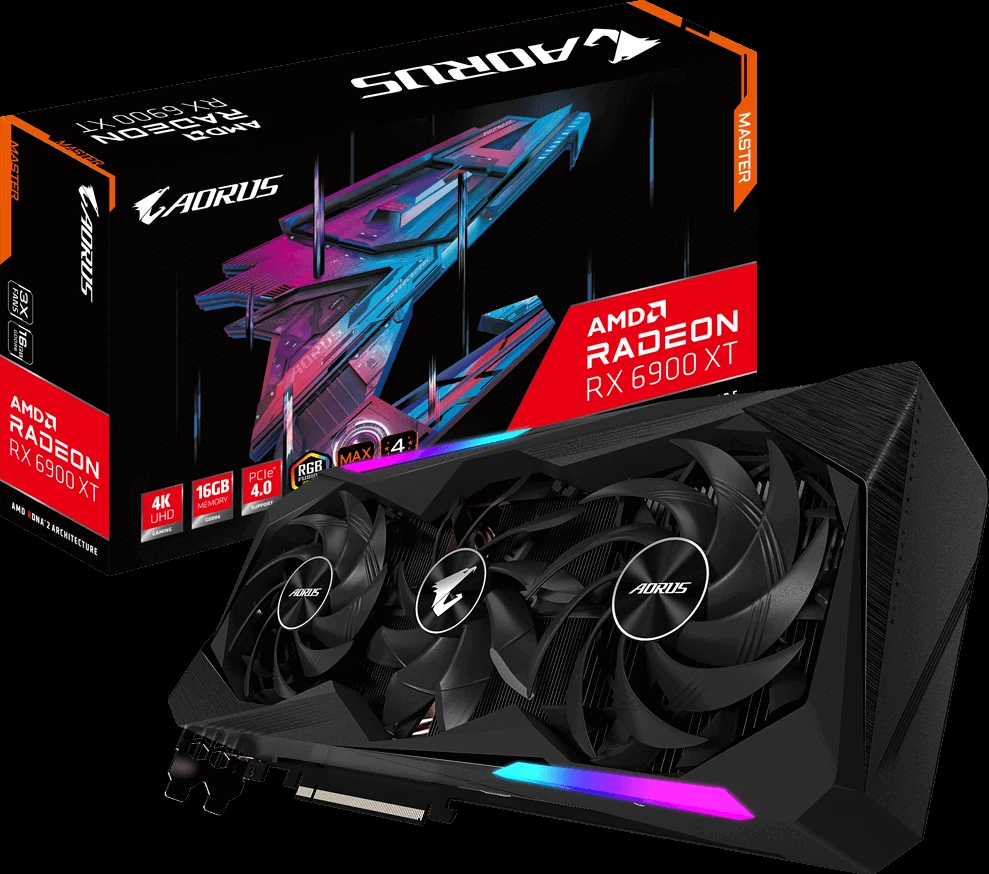 VGA GIGABYTE AORUS Radeon RX 6900 XT MASTER 16G - GDDR6 - NEW
