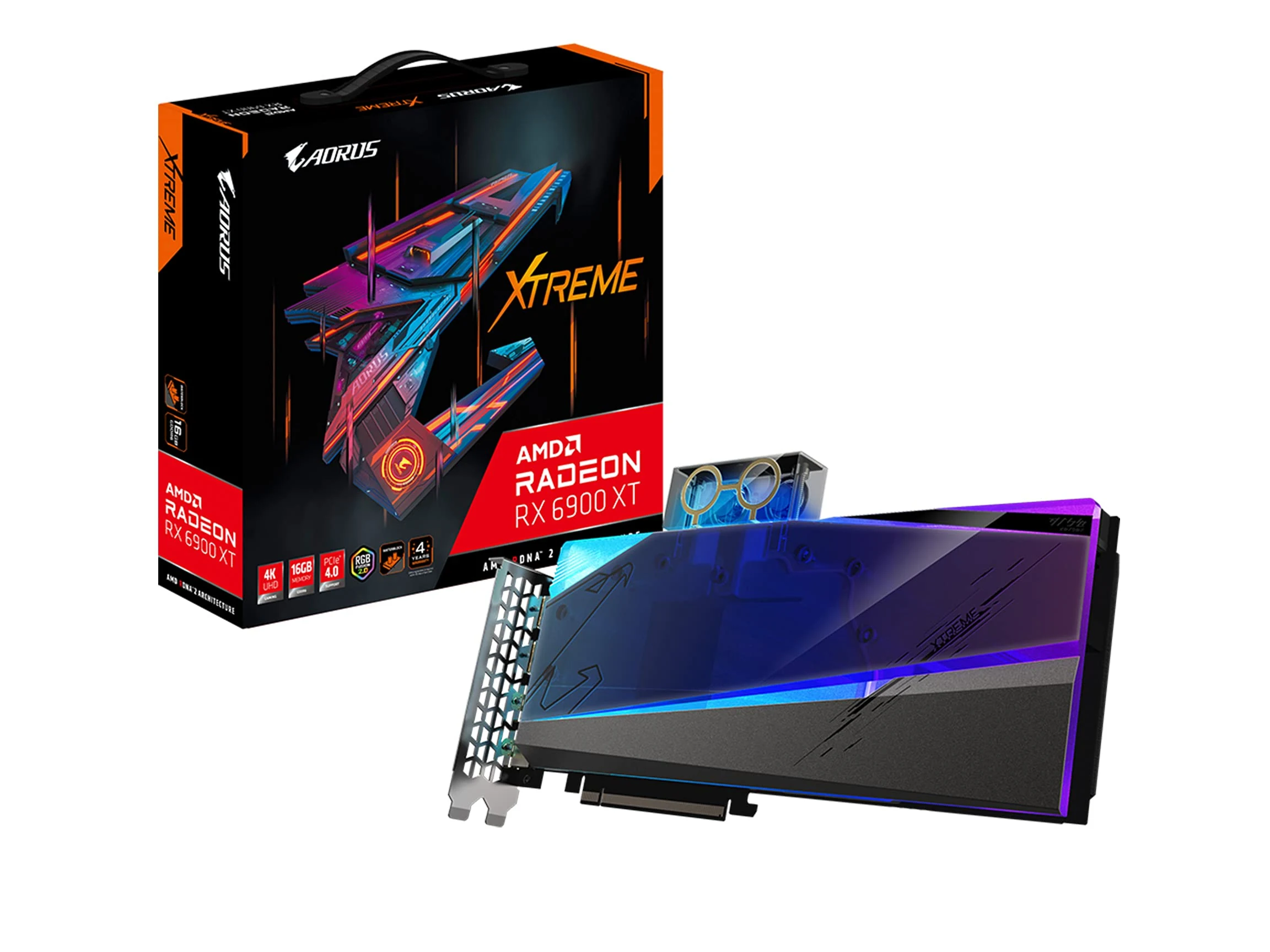 VGA GIGABYTE AORUS Radeon RX 6900 XT XTREME WATERFORCE WB 16G - GDDR6 - NEW