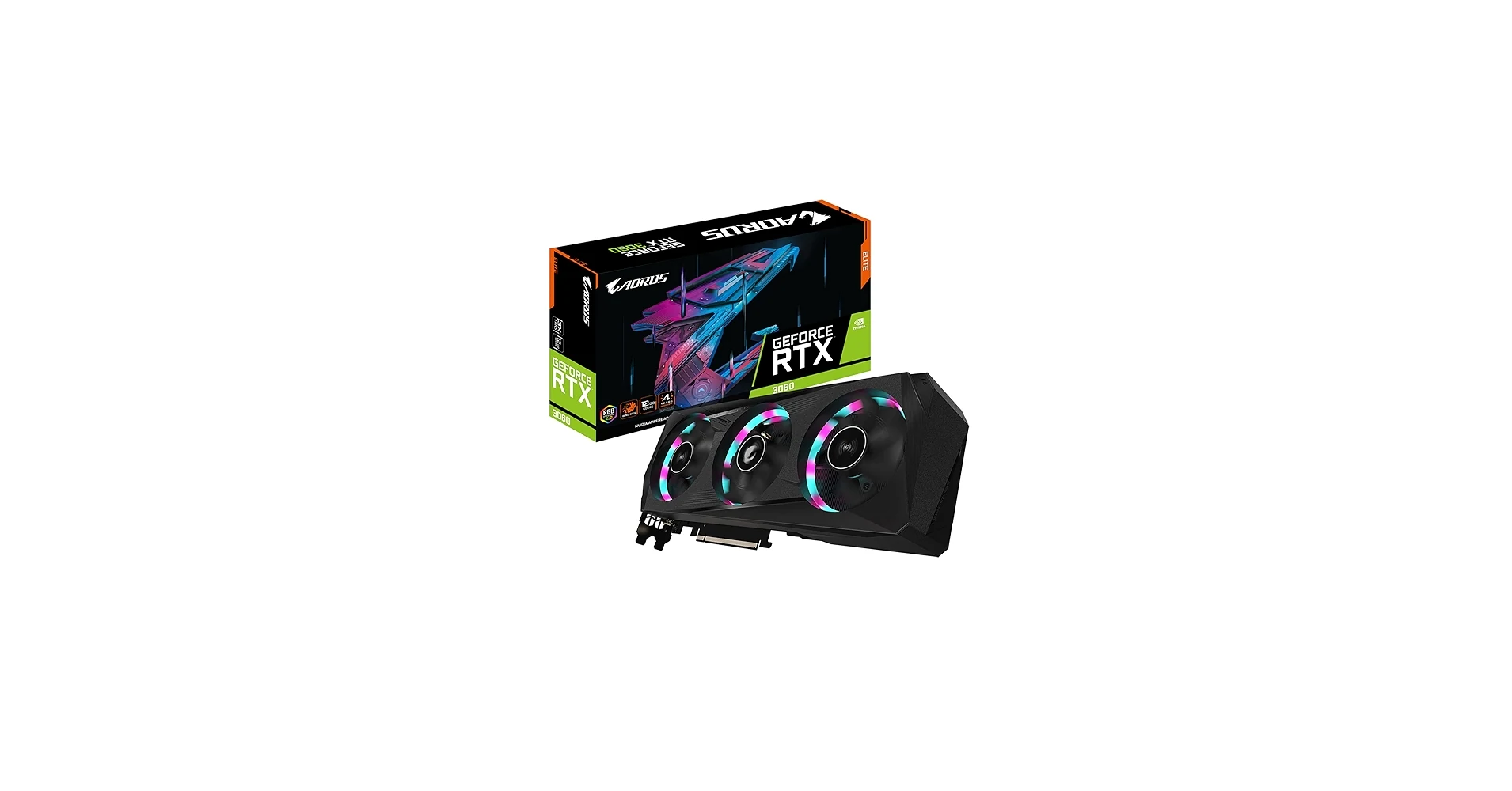 VGA Gigabyte AORUS RTX 3060 Elite 12GB - GDDR6 - NEW