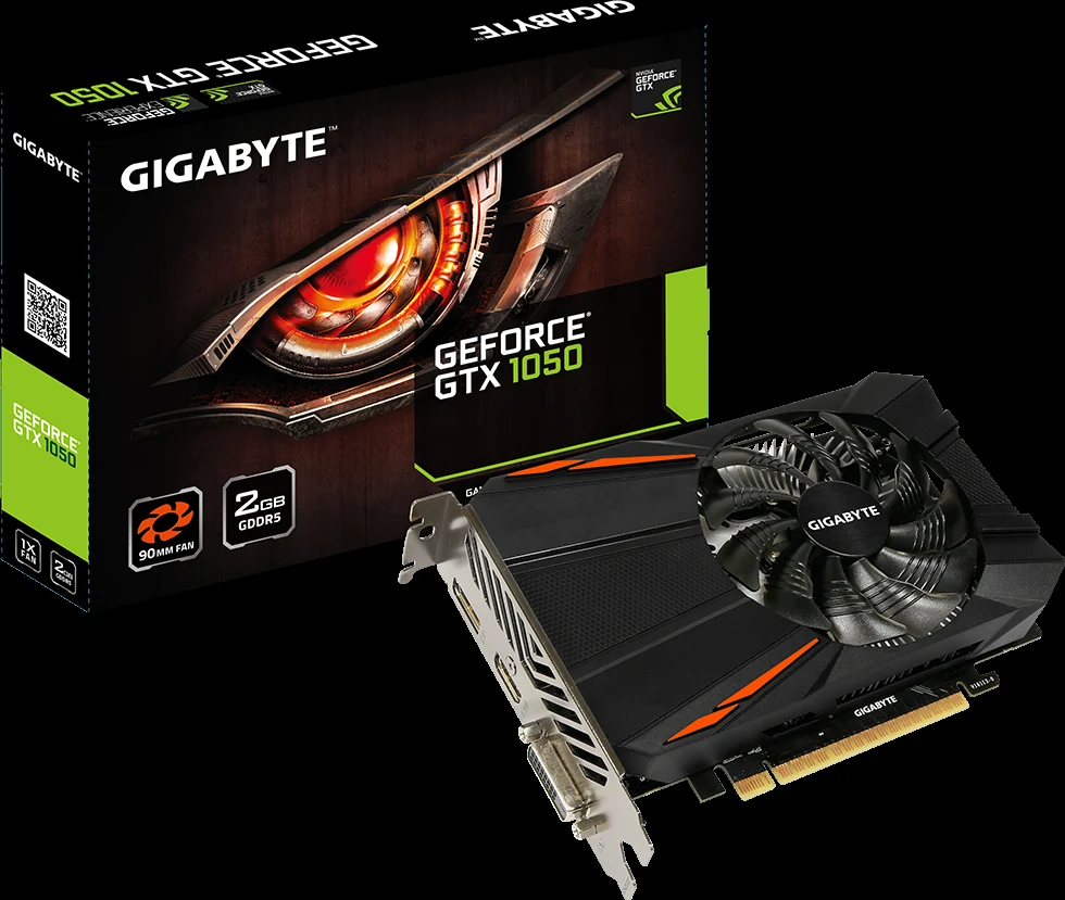 VGA GIGABYTE GeForce GTX 1050 D5 2G - GDDR5 - NEW