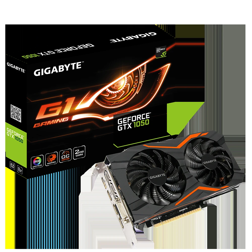 VGA GIGABYTE GeForce GTX 1050 OC 2GB - GDDR5 - NEW