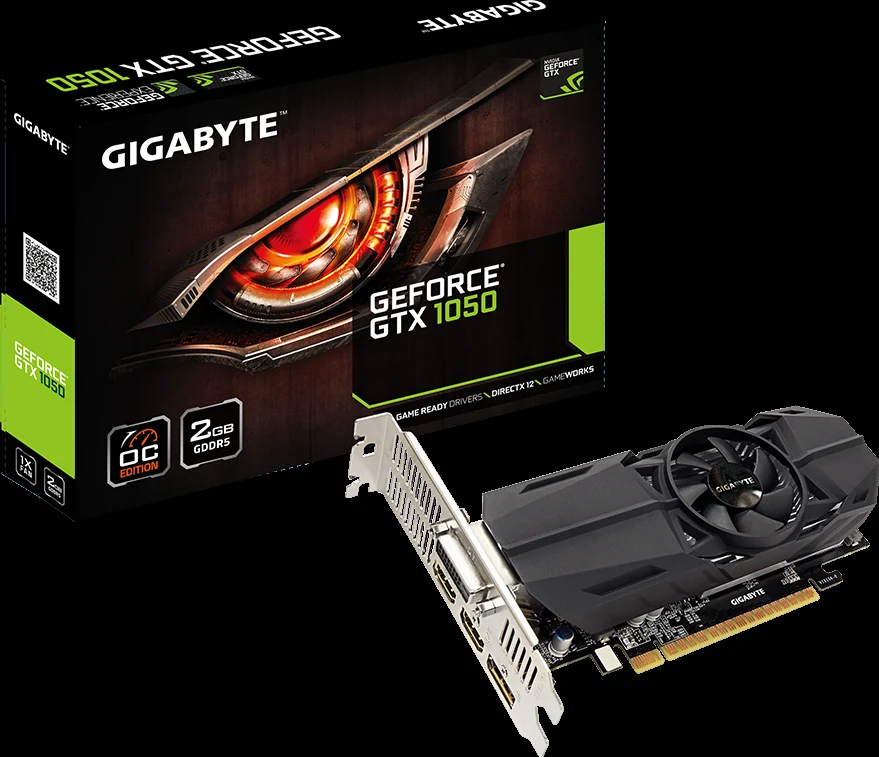 VGA GIGABYTE GeForce GTX 1050 OC 2GB - GDDR5 - NEW