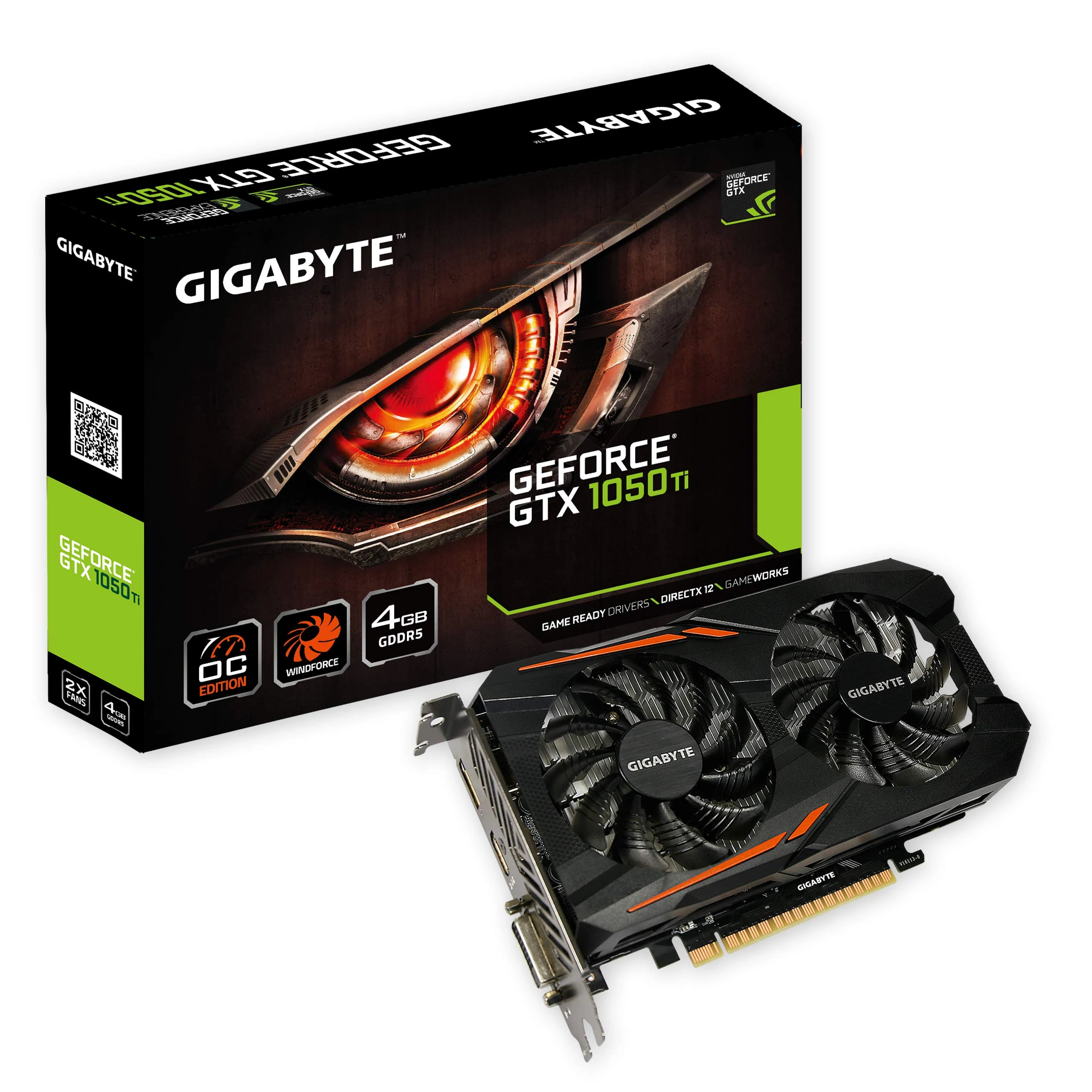 VGA GIGABYTE GeForce GTX 1050 Ti OC 4GB - GDDR5 - NEW