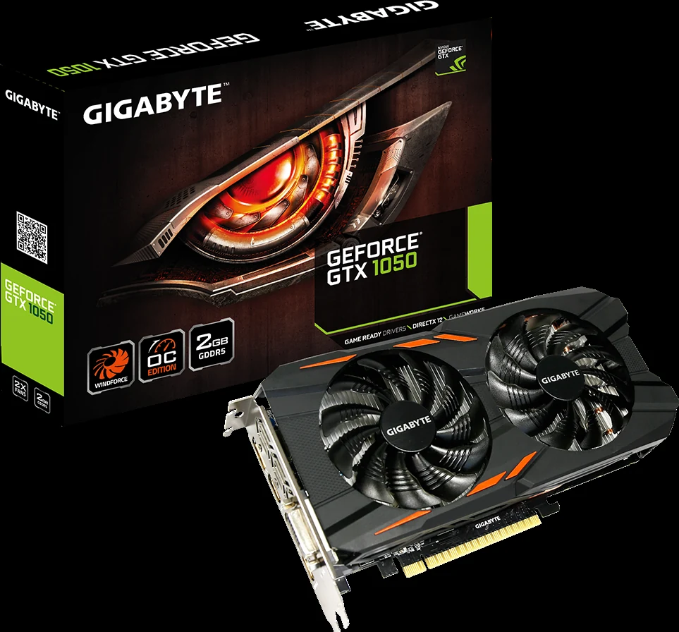 VGA GIGABYTE GeForce GTX 1050 Windforce OC 2GB - GDDR5 - NEW