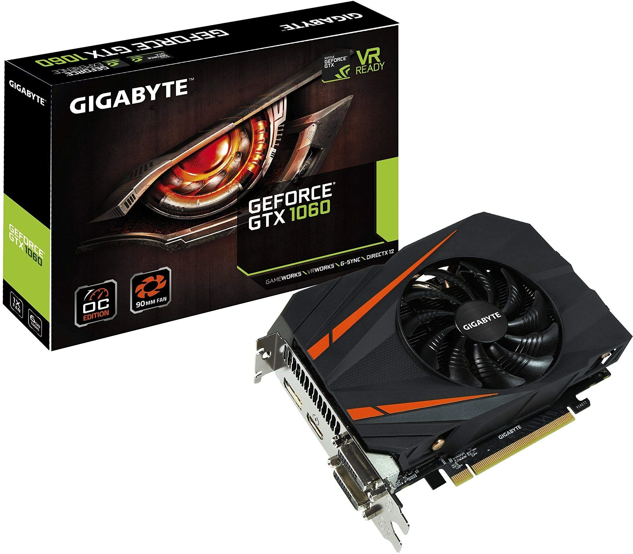 VGA GIGABYTE GeForce GTX 1060 Mini ITX OC 6GB - GDDR5 - NEW