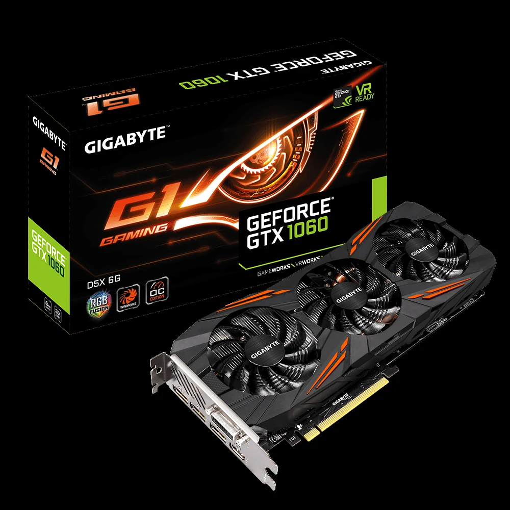VGA GIGABYTE GeForce GTX 1060 Xtreme Gaming 6GB - GDDR5 - NEW