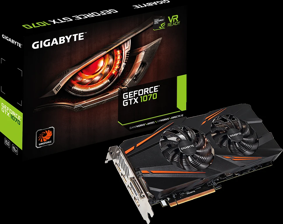 VGA GIGABYTE GeForce GTX 1070 Ti Windforce 8GB - GDDR5 - NEW