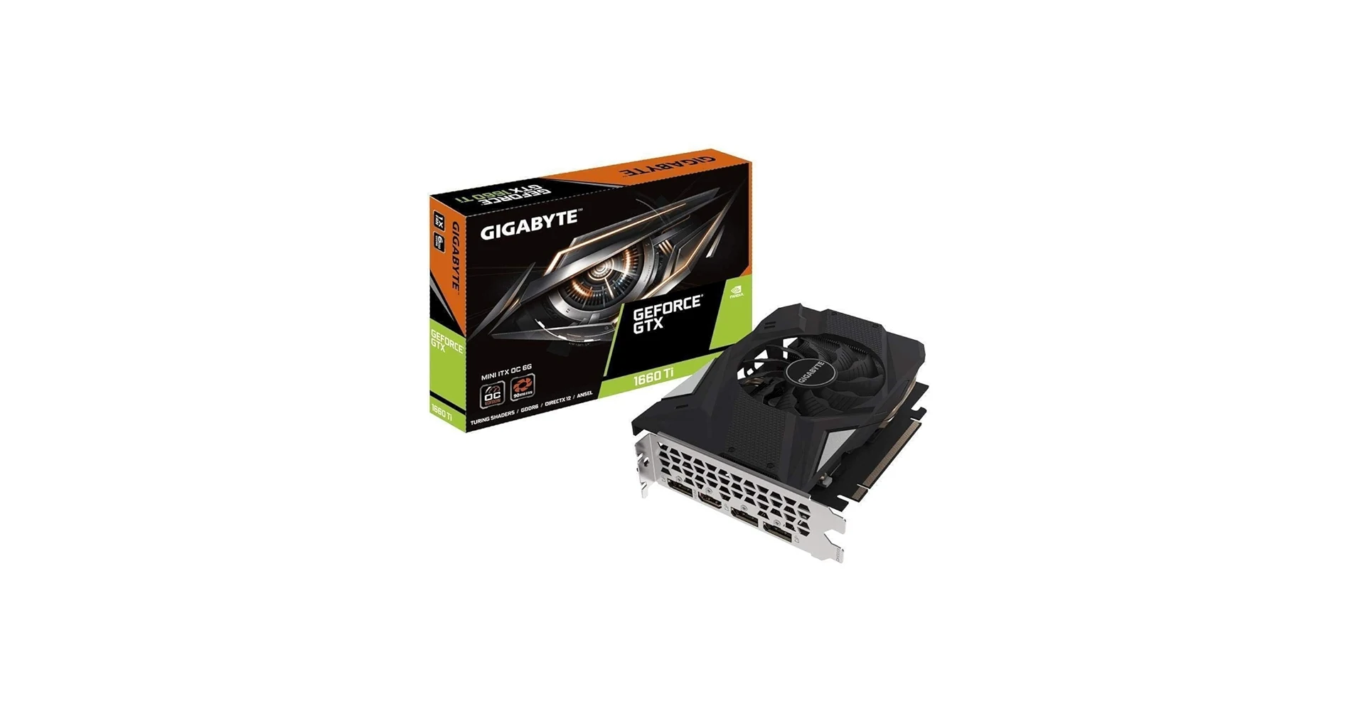 VGA GIGABYTE GeForce GTX 1660 Ti Mini ITX OC 6GB - GDDR6 - NEW