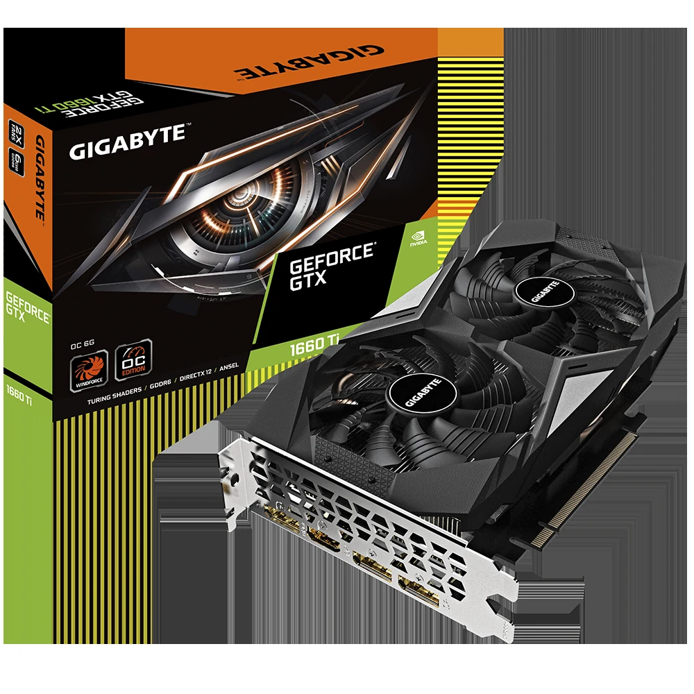 VGA GIGABYTE GeForce GTX 1660 Windforce OC 6GB - GDDR5 - NEW