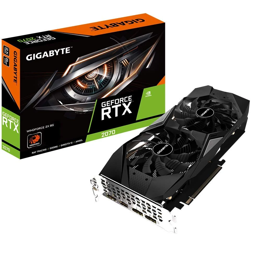 VGA GIGABYTE GeForce RTX 2070 Windforce 2X 8GB - GDDR6 - NEW