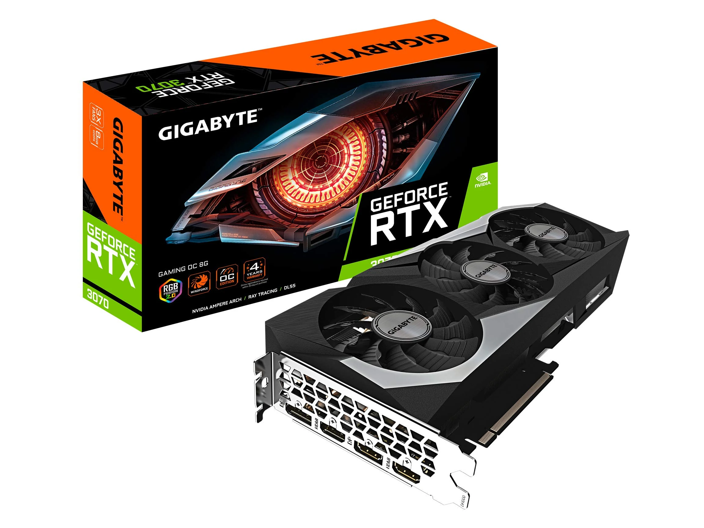 VGA Gigabyte GeForce RTX 3070 Eagle 8GB V2 - GDDR6 - NEW